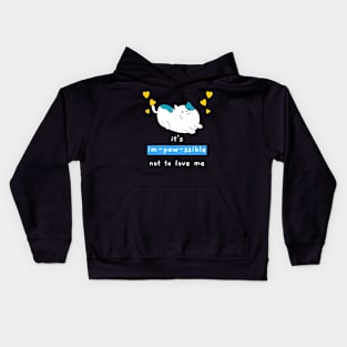 It's Impawssible Not To Love Me Kids Hoodie